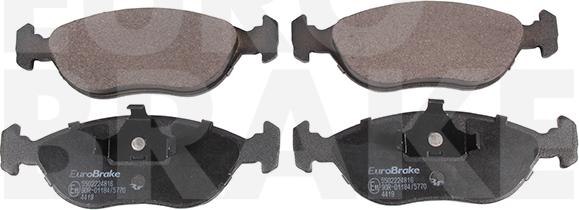 Eurobrake 5502224816 - Brake Pad Set, disc brake autospares.lv