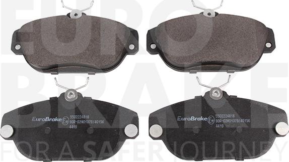 Eurobrake 5502224818 - Brake Pad Set, disc brake autospares.lv