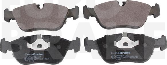 Eurobrake 5502224812 - Brake Pad Set, disc brake autospares.lv