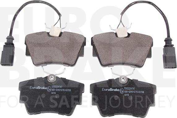 Eurobrake 5502224747 - Brake Pad Set, disc brake autospares.lv