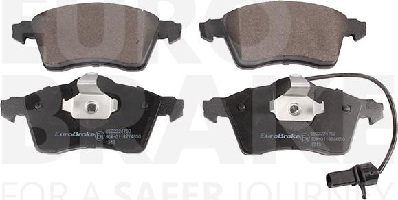 Eurobrake 5502224750 - Brake Pad Set, disc brake autospares.lv