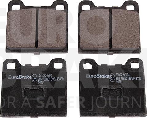 Eurobrake 5502224704 - Brake Pad Set, disc brake autospares.lv