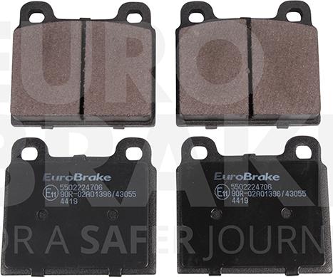 Eurobrake 5502224706 - Brake Pad Set, disc brake autospares.lv
