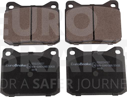 Eurobrake 5502224707 - Brake Pad Set, disc brake autospares.lv