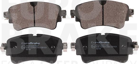 Eurobrake 55022247148 - Brake Pad Set, disc brake autospares.lv