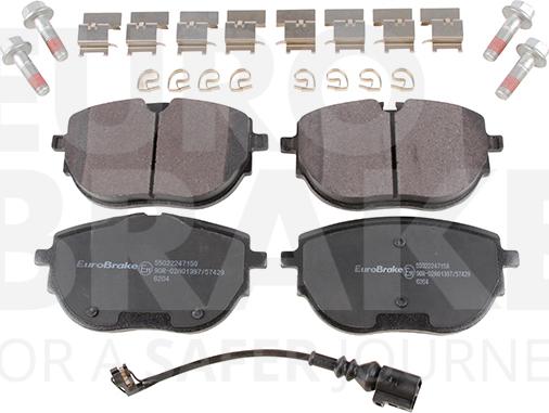 Eurobrake 55022247159 - Brake Pad Set, disc brake autospares.lv