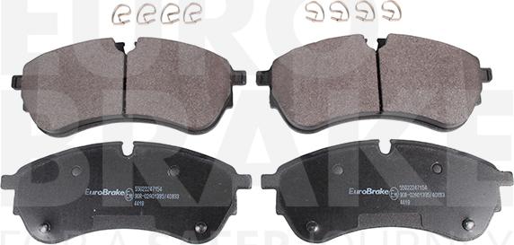 Eurobrake 55022247154 - Brake Pad Set, disc brake autospares.lv