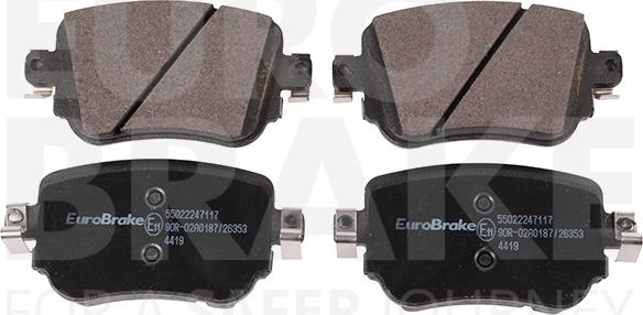 Eurobrake 55022247117 - Brake Pad Set, disc brake autospares.lv