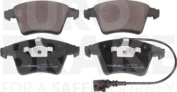 Eurobrake 55022247134 - Brake Pad Set, disc brake autospares.lv