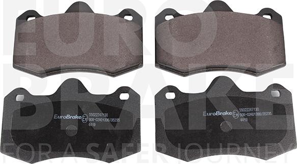 Eurobrake 55022247130 - Brake Pad Set, disc brake autospares.lv