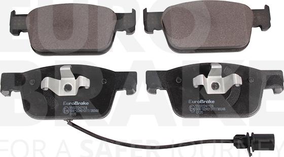 Eurobrake 55022247124 - Brake Pad Set, disc brake autospares.lv