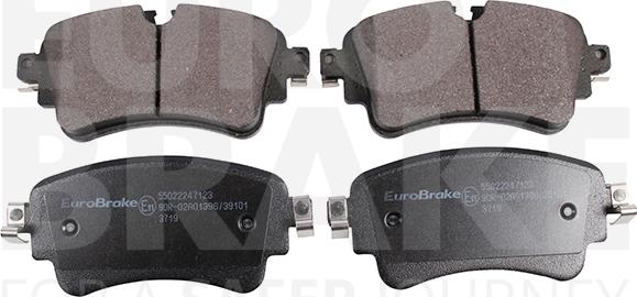 Eurobrake 55022247123 - Brake Pad Set, disc brake autospares.lv