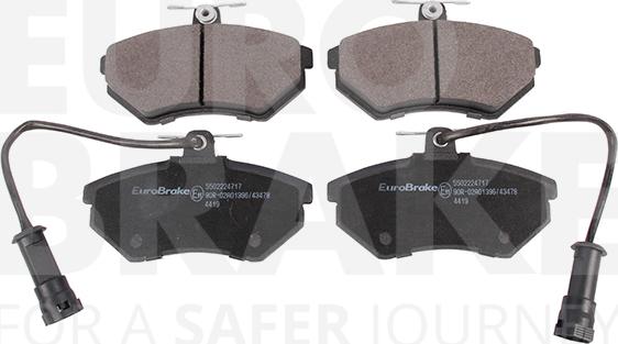 Eurobrake 5502224717 - Brake Pad Set, disc brake autospares.lv