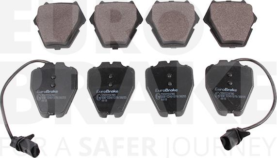 Eurobrake 5502224780 - Brake Pad Set, disc brake autospares.lv