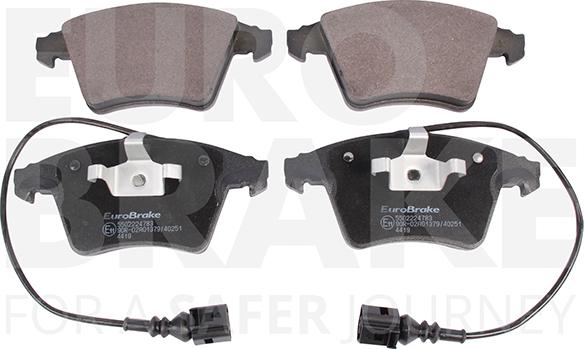 Eurobrake 5502224783 - Brake Pad Set, disc brake autospares.lv