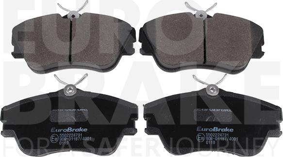 Eurobrake 5502224731 - Brake Pad Set, disc brake autospares.lv