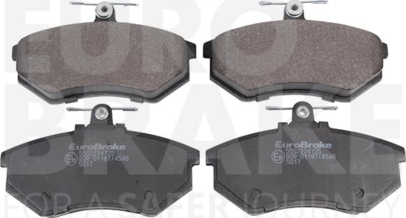 Eurobrake 5502224725 - Brake Pad Set, disc brake autospares.lv