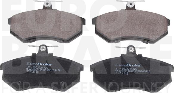 Eurobrake 5502224720 - Brake Pad Set, disc brake autospares.lv