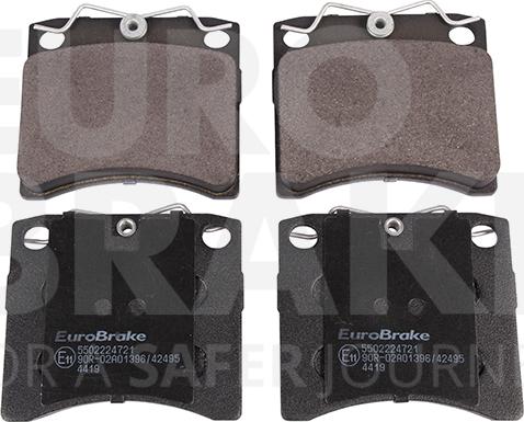 Eurobrake 5502224721 - Brake Pad Set, disc brake autospares.lv