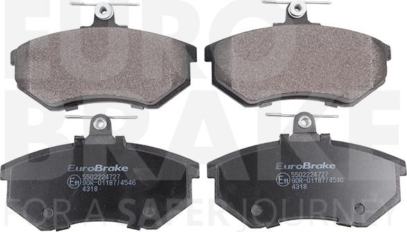 Eurobrake 5502224727 - Brake Pad Set, disc brake autospares.lv