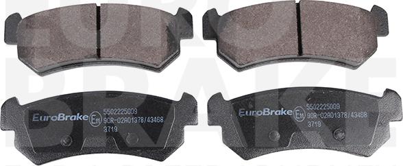 Eurobrake 5502225009 - Brake Pad Set, disc brake autospares.lv