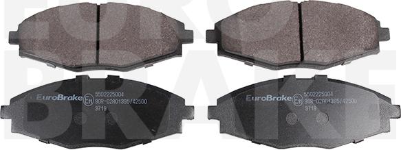 Eurobrake 5502225004 - Brake Pad Set, disc brake autospares.lv