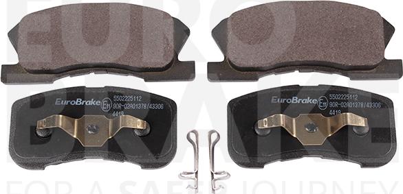 Eurobrake 5502225112 - Brake Pad Set, disc brake autospares.lv