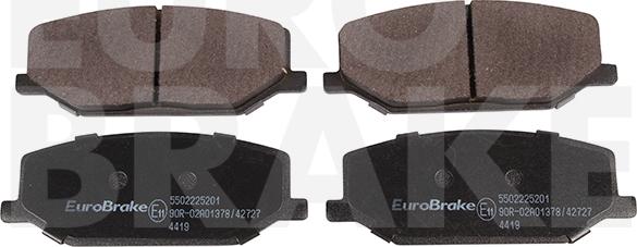 Eurobrake 5502225201 - Brake Pad Set, disc brake autospares.lv