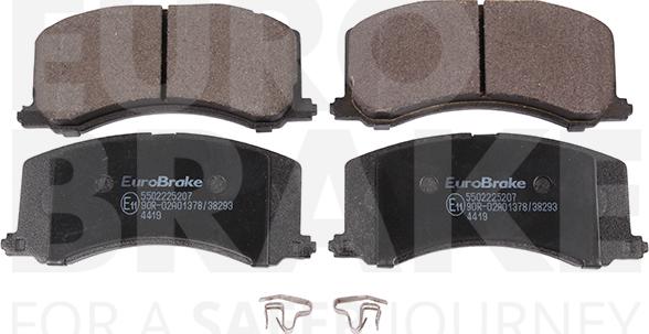 Eurobrake 5502225207 - Brake Pad Set, disc brake autospares.lv