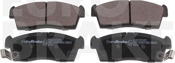 Eurobrake 5502225225 - Brake Pad Set, disc brake autospares.lv