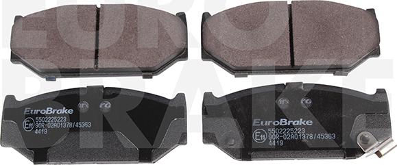 Eurobrake 5502225223 - Brake Pad Set, disc brake autospares.lv