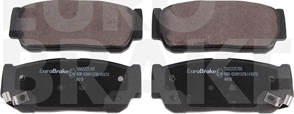 Eurobrake 5502225705 - Brake Pad Set, disc brake autospares.lv