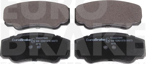 Eurobrake 5502221949 - Brake Pad Set, disc brake autospares.lv