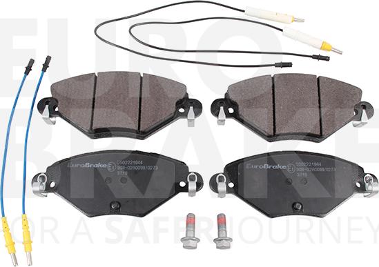 Eurobrake 5502221944 - Brake Pad Set, disc brake autospares.lv