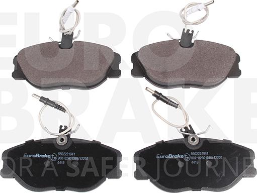 Eurobrake 5502221941 - Brake Pad Set, disc brake autospares.lv