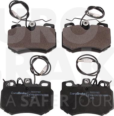 Eurobrake 5502221942 - Brake Pad Set, disc brake autospares.lv