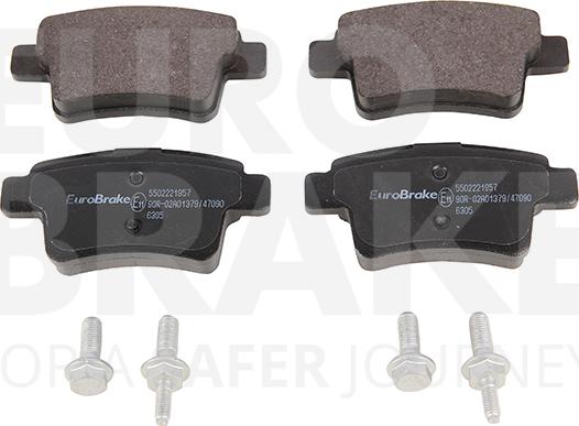 Eurobrake 5502221957 - Brake Pad Set, disc brake autospares.lv