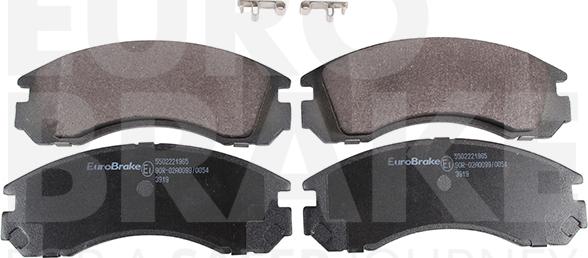 Eurobrake 5502221965 - Brake Pad Set, disc brake autospares.lv