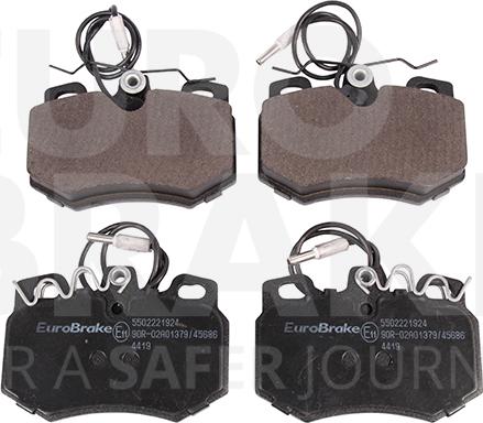 Eurobrake 5502221924 - Brake Pad Set, disc brake autospares.lv
