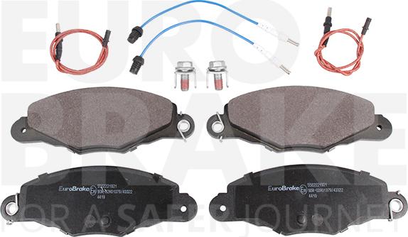 Eurobrake 5502221921 - Brake Pad Set, disc brake autospares.lv