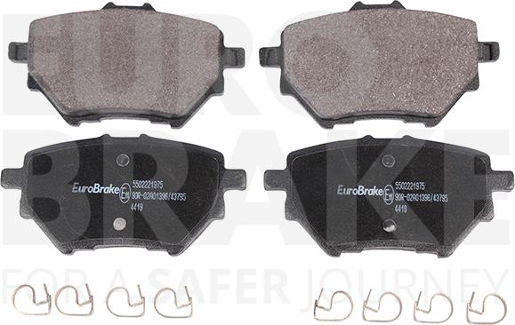 Eurobrake 5502221975 - Brake Pad Set, disc brake autospares.lv