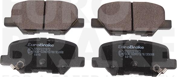 Eurobrake 5502221972 - Brake Pad Set, disc brake autospares.lv