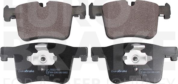 Eurobrake 5502221552 - Brake Pad Set, disc brake autospares.lv