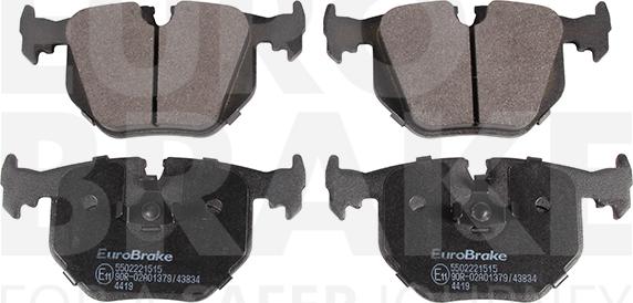 Eurobrake 5502221515 - Brake Pad Set, disc brake autospares.lv