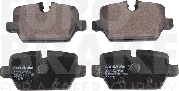 Eurobrake 5502221530 - Brake Pad Set, disc brake autospares.lv