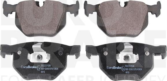 Eurobrake 5502221538 - Brake Pad Set, disc brake autospares.lv