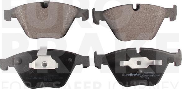 Eurobrake 5502221533 - Brake Pad Set, disc brake autospares.lv