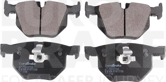 Eurobrake 5502221526 - Brake Pad Set, disc brake autospares.lv