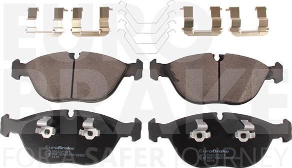 Eurobrake 5502221521 - Brake Pad Set, disc brake autospares.lv