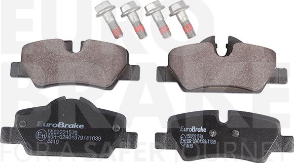 Eurobrake 5502221570 - Brake Pad Set, disc brake autospares.lv